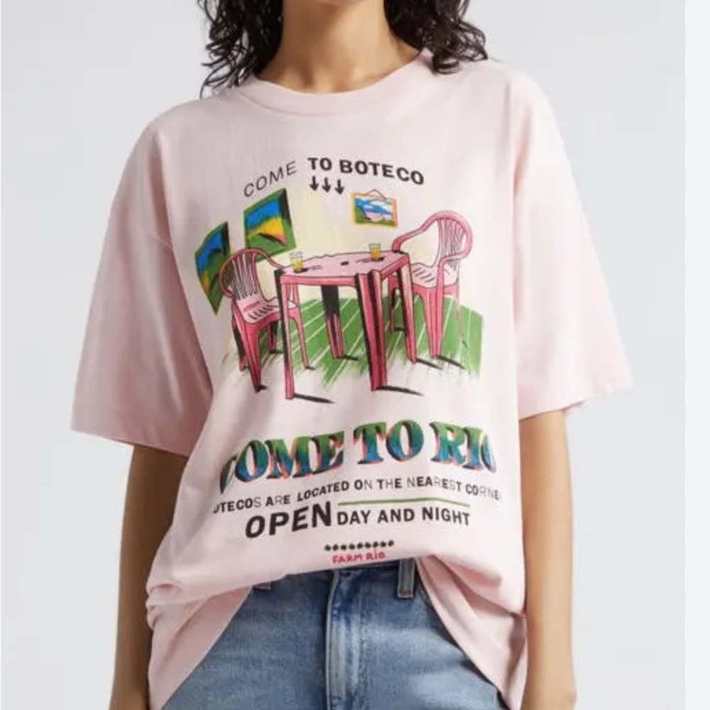 FARM RIO 
Come To Rio Cotton Graphic T-Shirt